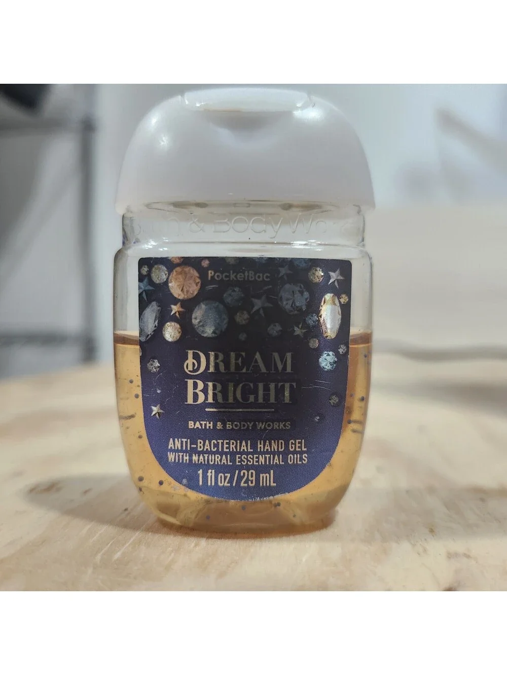 Bath Body Works Dream Bright Sanitizer 60% Faux Leather Card Holder Keychain